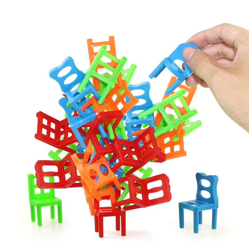 Défis d'Équilibre - Jeu de Chaises Empilables pour Enfants