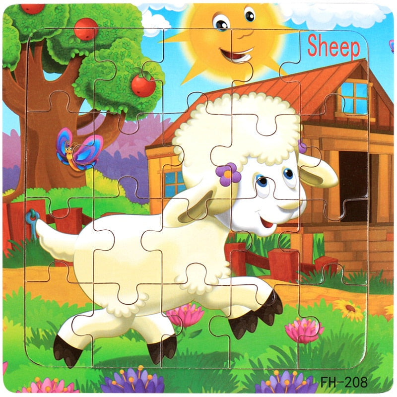 Nouveau Puzzle Montessori 3D de 20 pièces - mouton