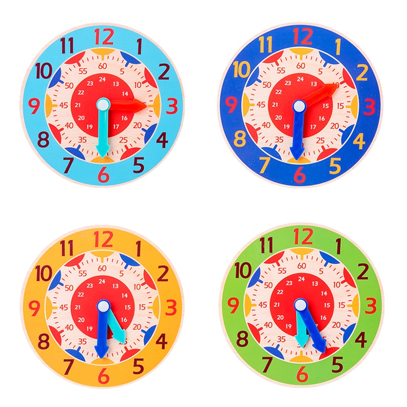 Horloge en bois Montessori