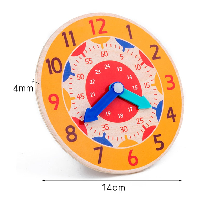 Horloge en bois Montessori