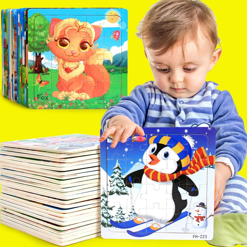 Nouveau Puzzle Montessori 3D de 20 pièces - Animaux de la forêt