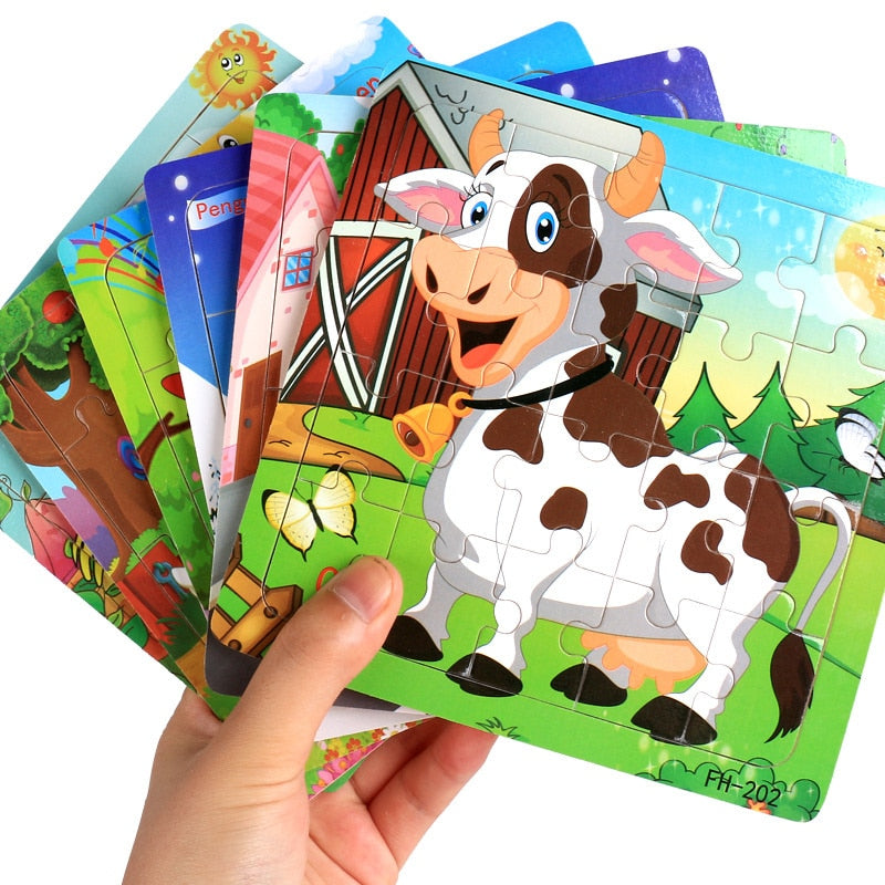 Nouveau Puzzle Montessori 3D de 20 pièces - Animaux de la forêt