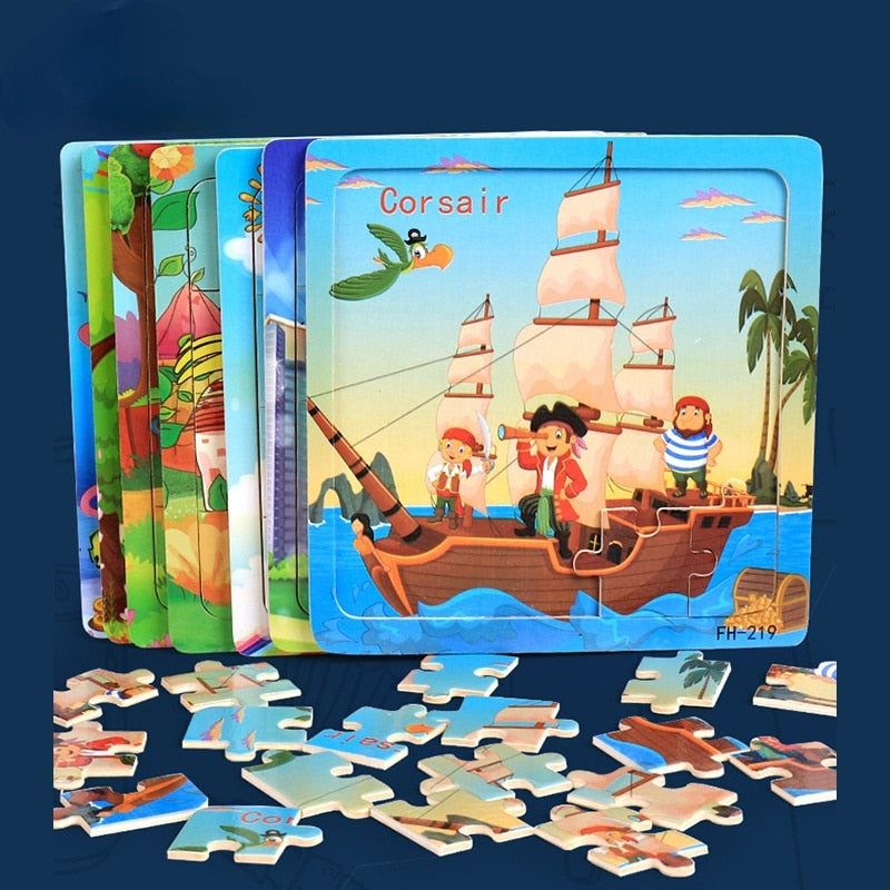 Nouveau Puzzle Montessori 3D de 20 pièces - Animaux de la forêt