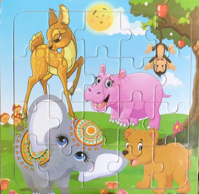 Nouveau Puzzle Montessori 3D de 20 pièces - Animaux de la forêt